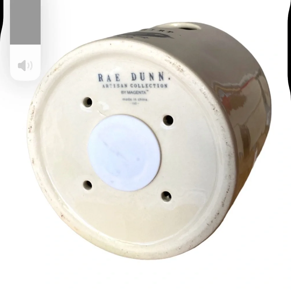 Rae Dunn Ceramic Birdhouse - White and Blue